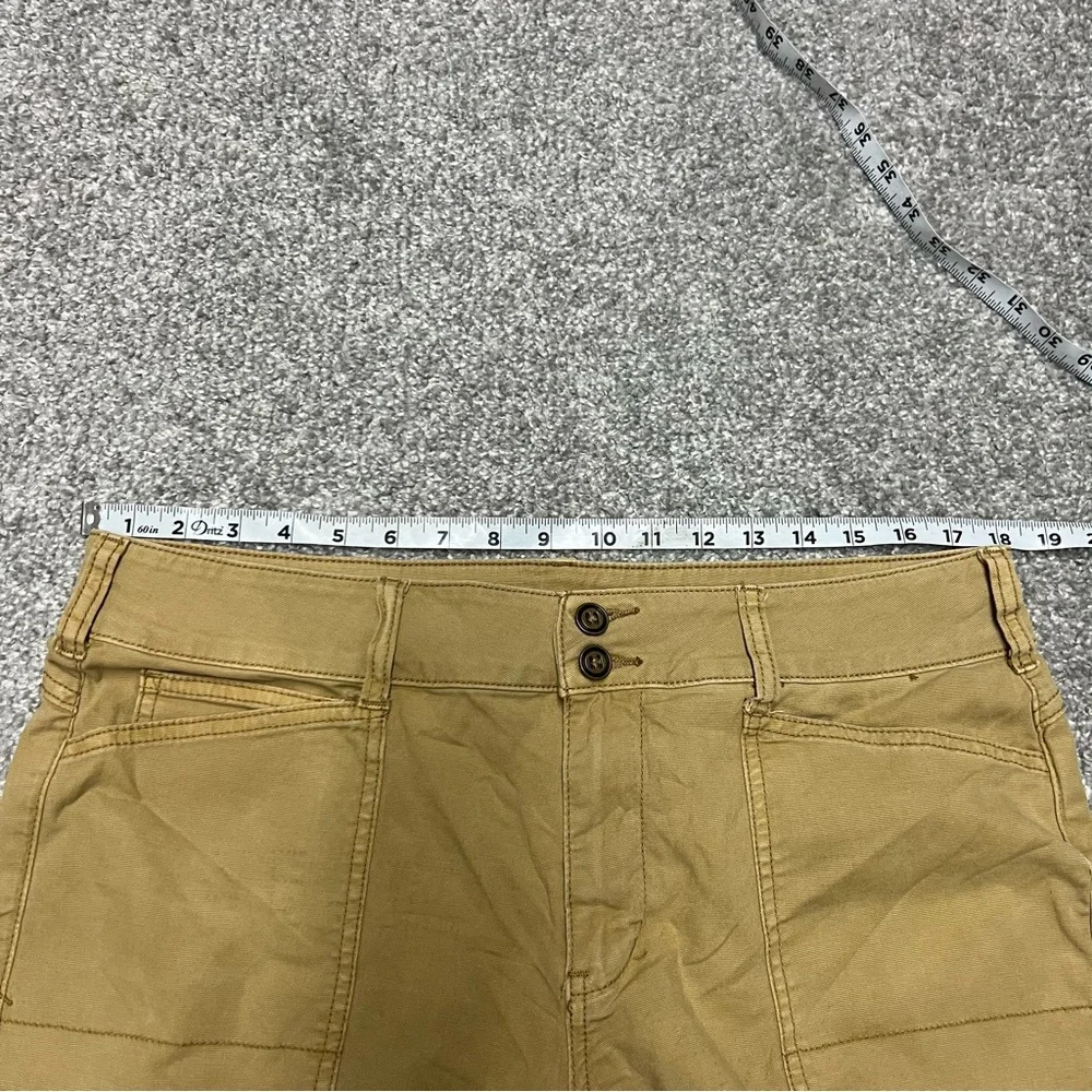 Pilcro Cropped Wide-Leg Pants in Mustard